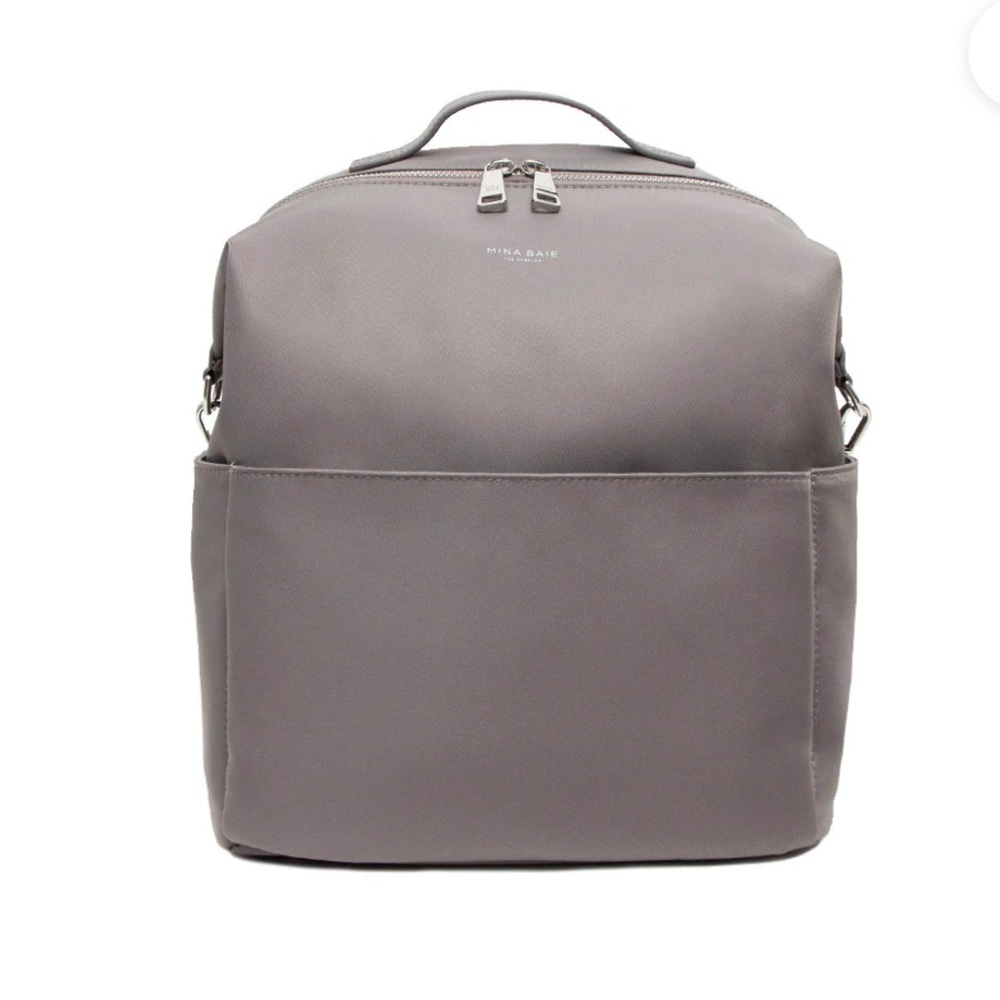 Mina Baie Stevie Midi Backpack Nylon Gris